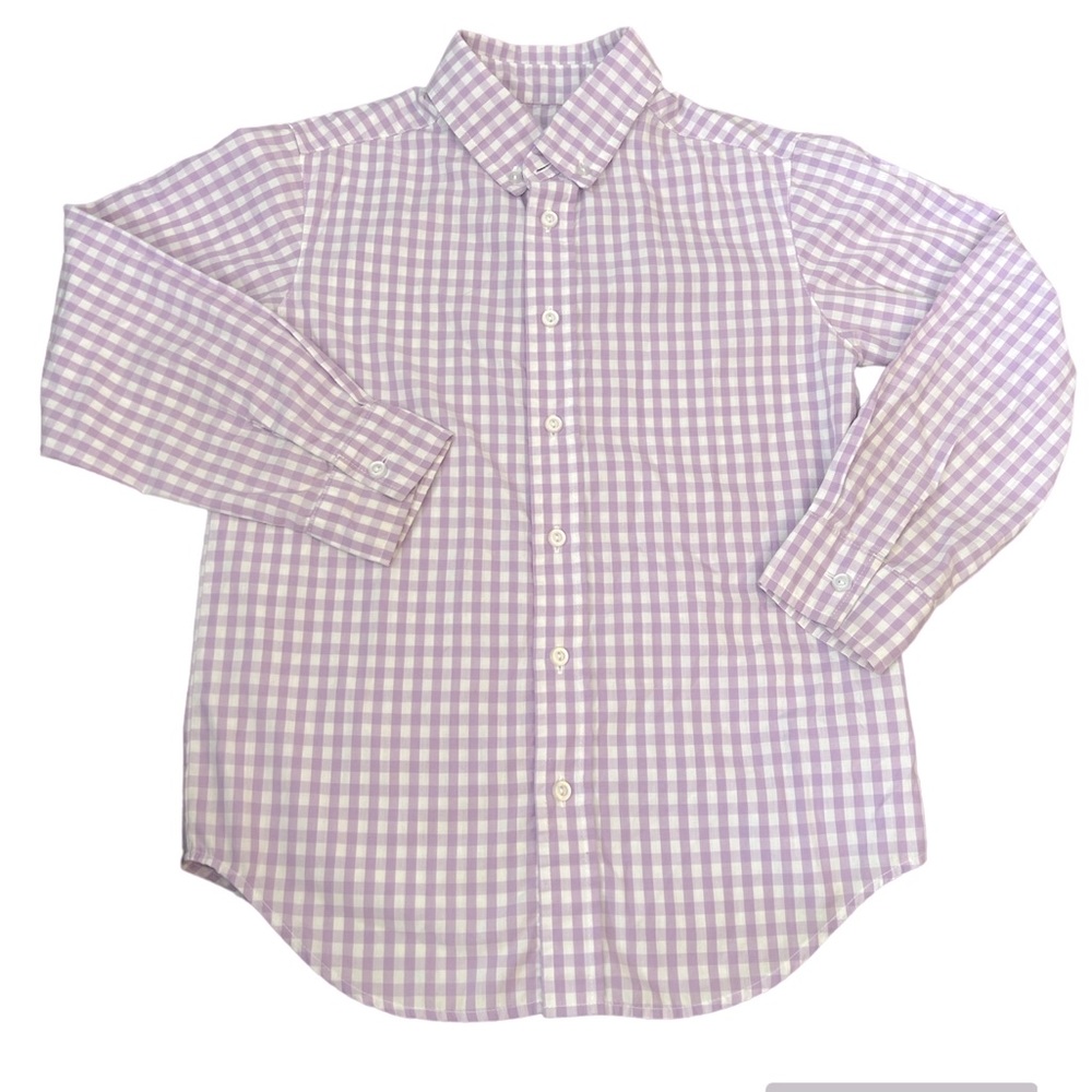 Kelly's Kids Purple Checkered Button Down Shirt